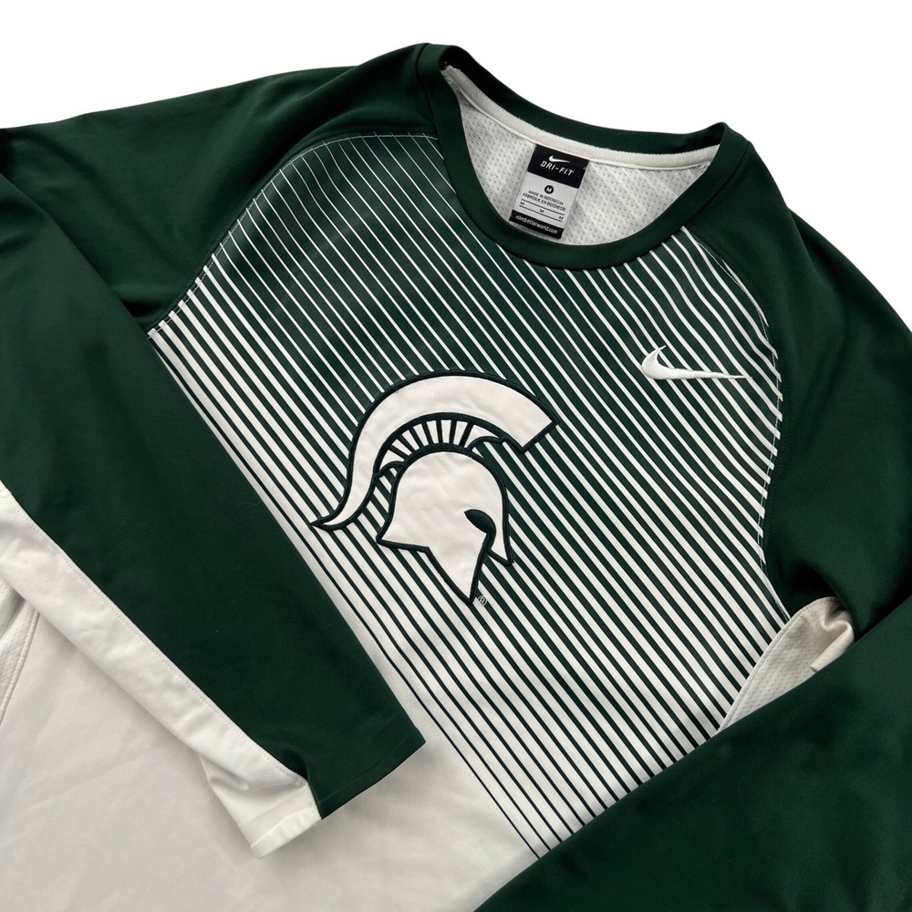 Nike Michigan State Spartans Dri-FIT Elite Long Sleeve Training Shirt Men Medium